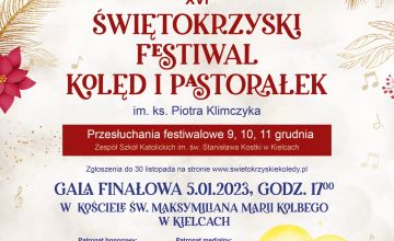 plakat dotyczący festiwalu kolęd i pastorałek